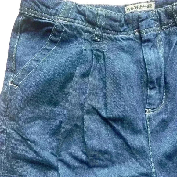 Free People We The Free Equinox Denim Slouchy Wide Leg Trouser Jeans NWOT 30 - Picture 6 of 11